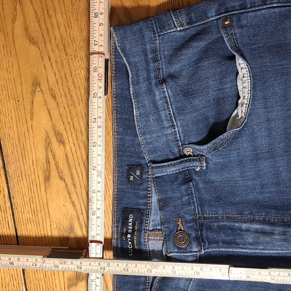 LUCKY BRAND Jeans Mens 36 / 30 Blue Denim 440 ATHLETIC SLIM Used Pants Preowned - Picture 3 of 4